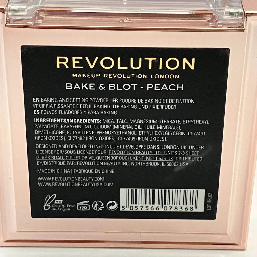Makeup Revolution Bake & Blot Baking And Setting Powder Peach Pack Of 3